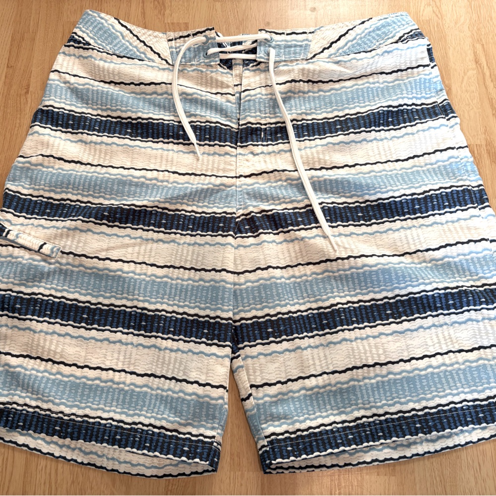 Columbia Blue and White Striped Hybrid Shorts